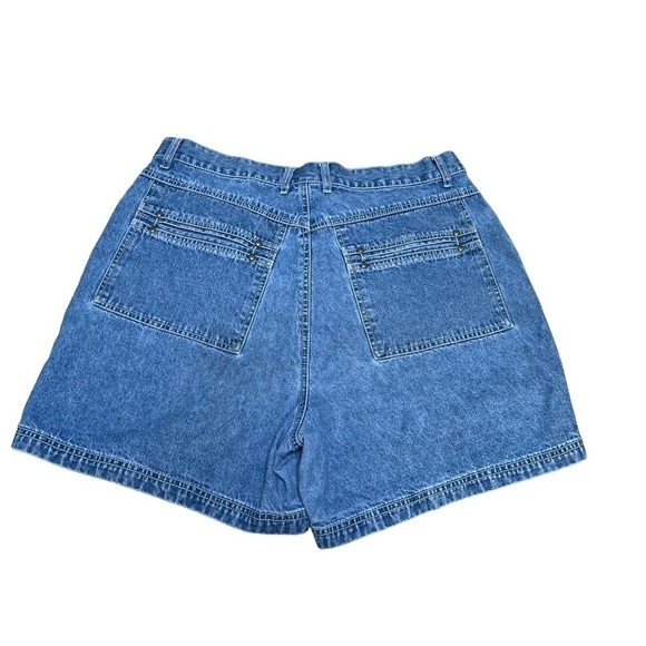 🥒 y2k Xhilaration Denim High Rise Blue Jean Mom Shorts Women’s Size 34, 12/14 - Picture 3 of 12